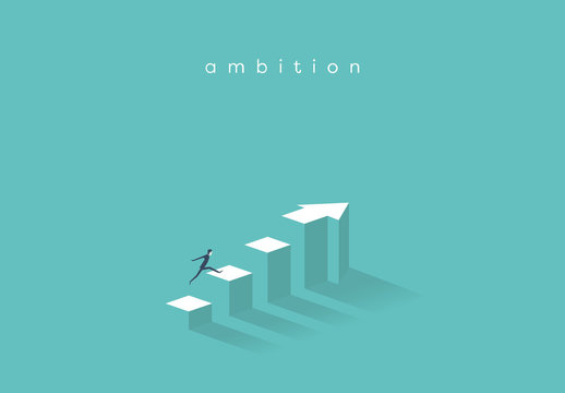 Business Ambition Arrow Illustration