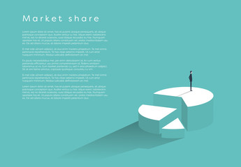 Businessperson Market Share Pie Chart Infographic