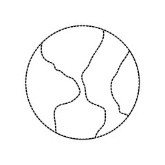 uncolored  earth  vector illustration