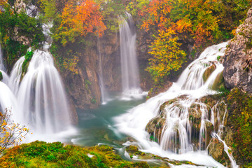 Fototapeta na wymiar Waterfalls, Plitvice National Park, Croatia