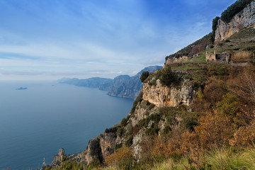 Sentiero degli Dei (Italy) - Trekking route from Agerola to Nocelle in Amalfi coast, called 