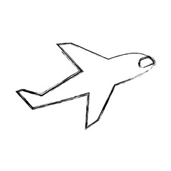  uncolored airplane  vector illustration