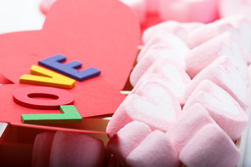 hot of sweet candy idea for love theme on Valentine concept