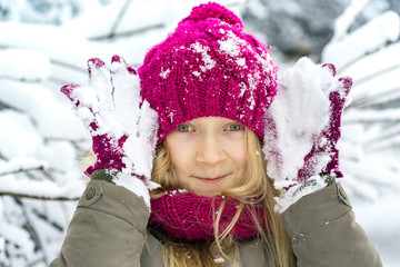 smiling girl outdoors