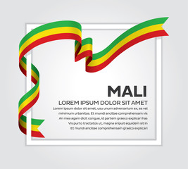Mali flag background