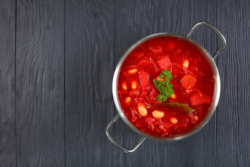 classic beetroot red soup or borsch