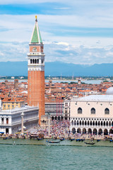 Fototapeta na wymiar Saint Marks's Square seen from the Grand Canal in Venice