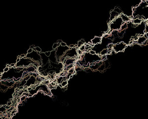 Abstract background. Fractal lightnings