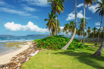 Fototapeta na wymiar stunning beautiful picturesque Caribbean landscape, Dominican Republic