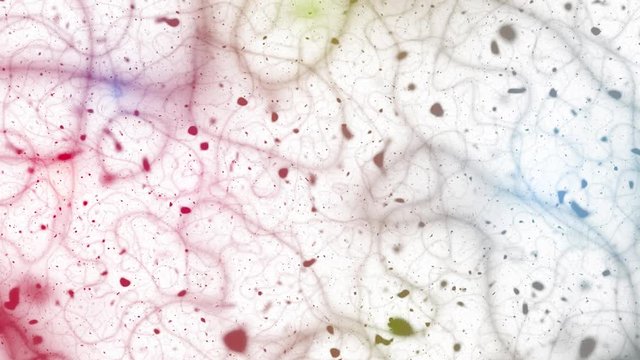 Artistic brain function motion background. Seamless loop.