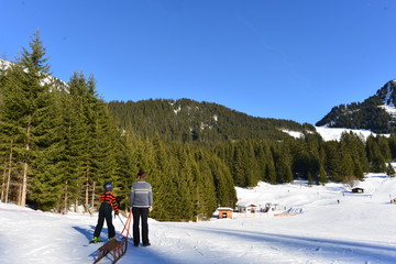 Berwang, höchster Ort der Tiroler Zugspitz Arena in den Lechtaler Alpen