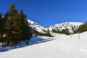Fototapeta premium Skigebiet Thanellerkar in Berwang - Tirol