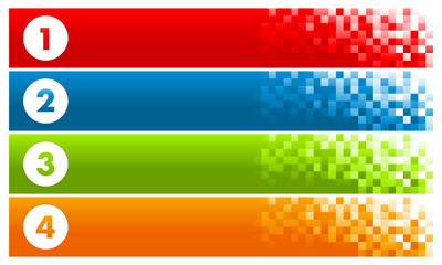 Colorful Pixel Banners