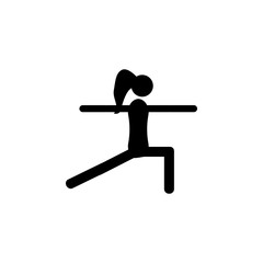 the girl is doing the exercise. Elements of beauty saloon icon. Premium quality graphic design. Signs, outline symbols collection icon for websites, web design, mobile app