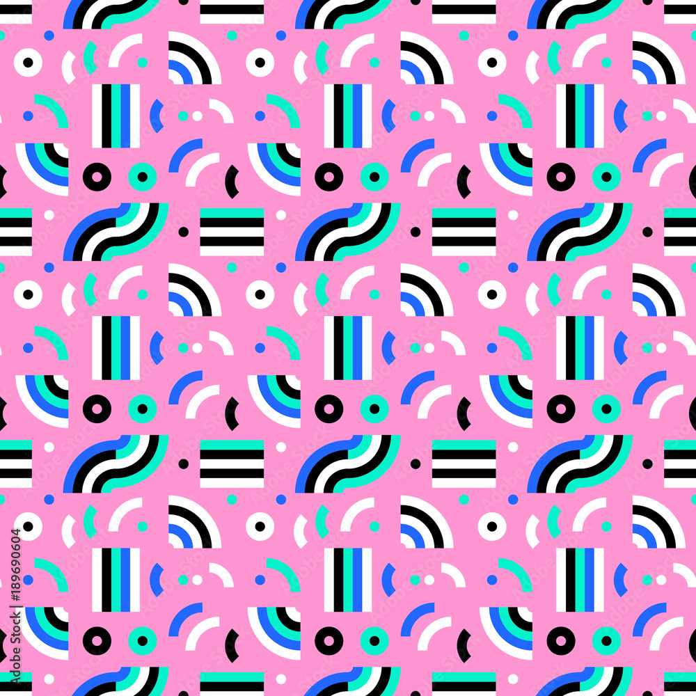 Poster bright color geometric pattern. minimalistic colorful background. seamless abstract multicolor repea