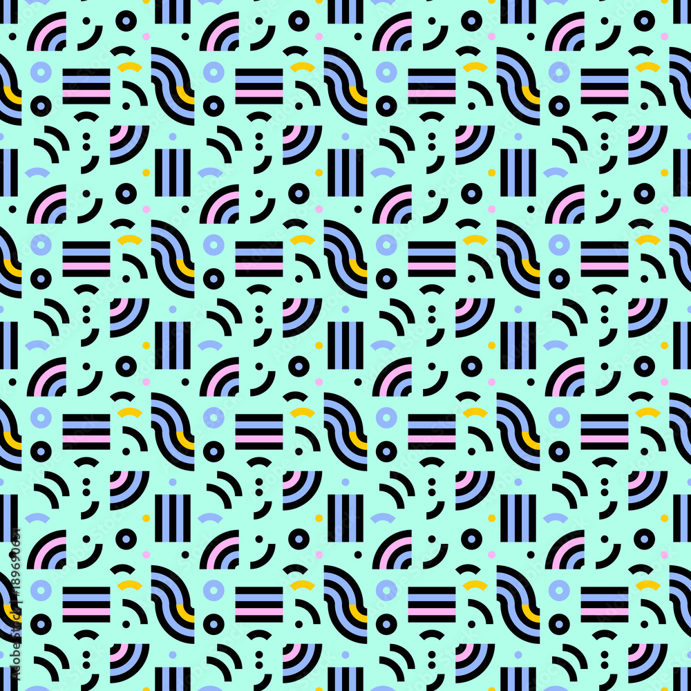 Poster bright color geometric pattern. minimalistic colorful background. seamless abstract multicolor repea