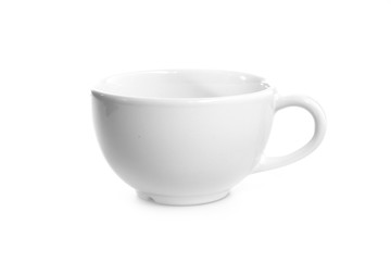 Empty cup as background / A cup is a small open container used for drinking and carrying drinks. It can be made of wood, plastic, glass, clay, metal, stone, china or other materials