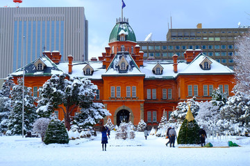 Former Hokkaido Government Office in the winter