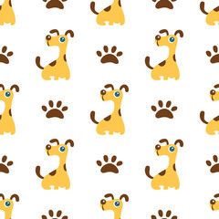 Fototapeta premium dog seamless pattern