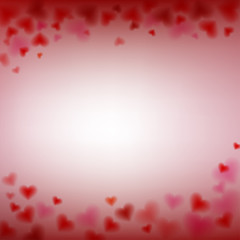 Love Valentine's Day card with blur and sweet background