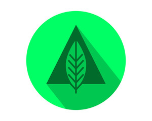 triangle leaf leaves plant nature herb image icon vector
