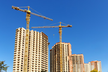 Fototapeta premium construction site in sunny day