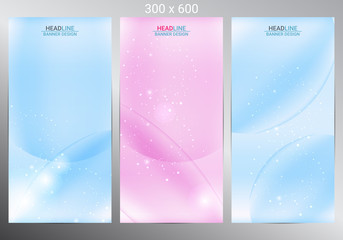 Set of vertical banners. Vector
