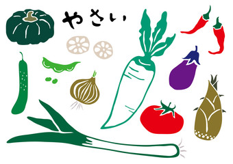 和風の野菜イラスト