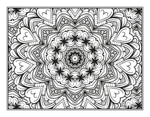 Vector abstract pattern page for antistress coloring