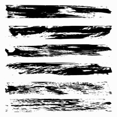 Set of grunge brush strokes. Quality vector illustration for your design
