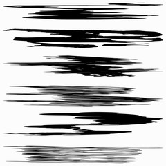 Set of grunge brush strokes. Quality vector illustration for your design