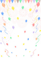 パーティー　ホワイト背景