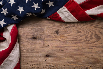 Vintage American Flag Border
