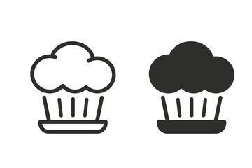 Muffin vector icon.