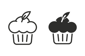 Muffin vector icon.