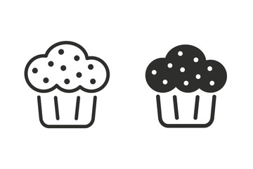 Muffin vector icon.