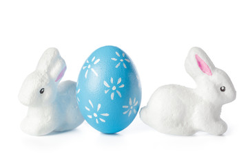 easter eggs isolated on white