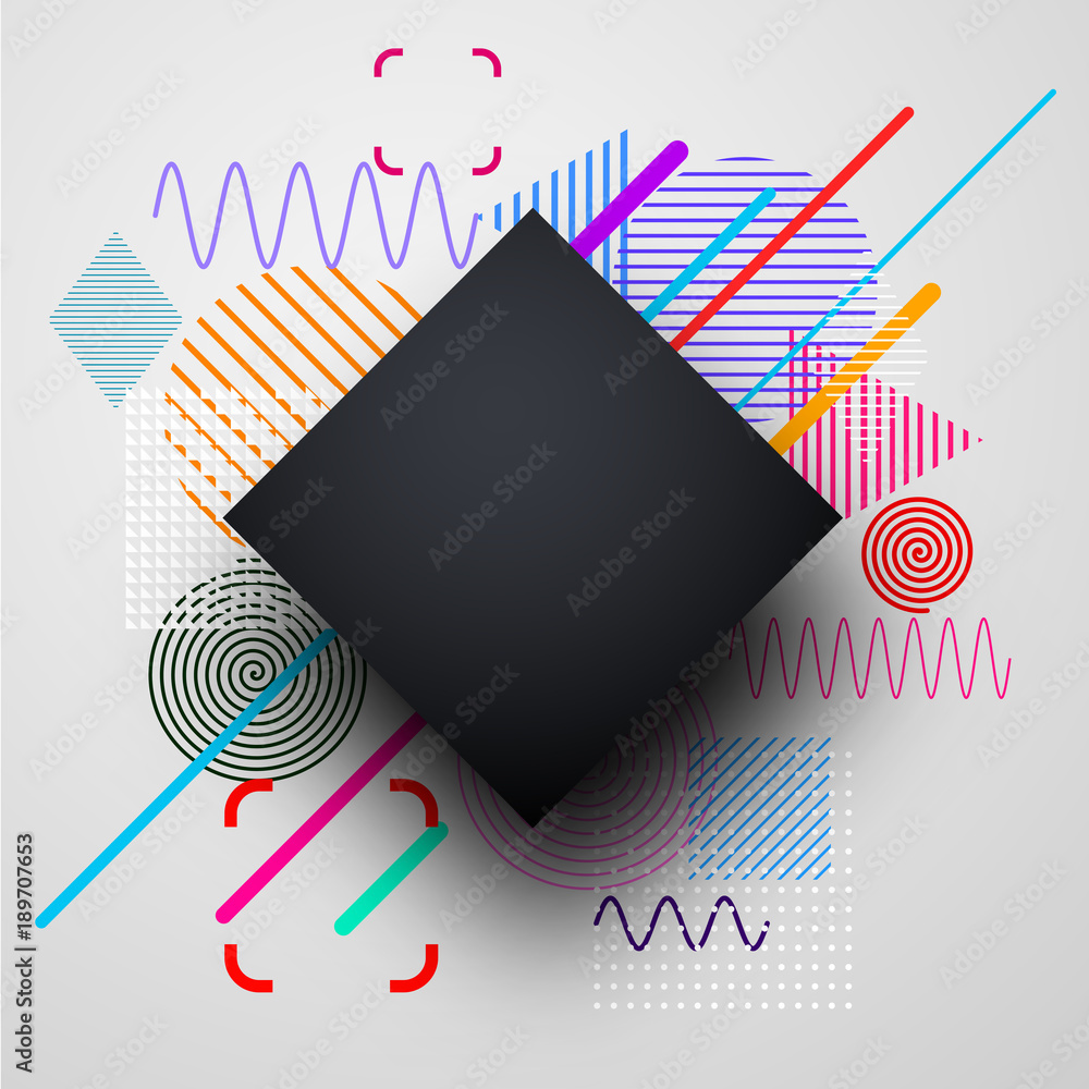 Poster background with abstract colorful pattern.