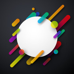 Colorful round background on grey.