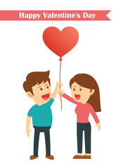 characters couples happy valentines day isolated on white background.