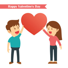 characters couples happy valentines day isolated on white background.