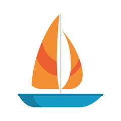 summer sailboat isolated icon