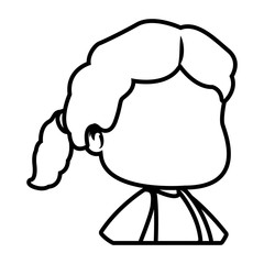 Faceless girl cartoon icon vector illustration graphic design