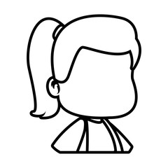 Faceless girl cartoon icon vector illustration graphic design