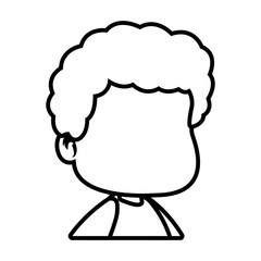 Faceless boy cartoon icon vector illustration graphic design