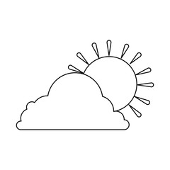 summer sun with clouds