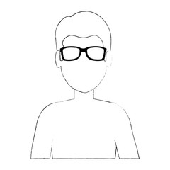 young man shirtless character