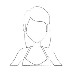 young woman in swimsuit