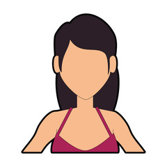 young woman in swimsuit