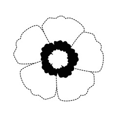exotic flower isolated icon